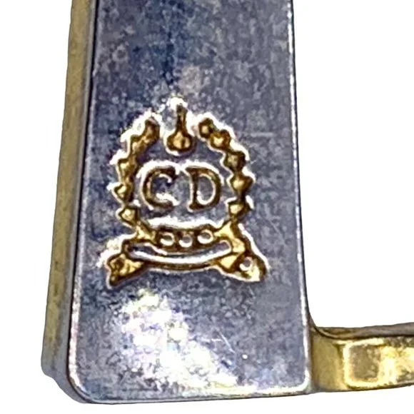 Christian Dior Belt Black Split Leather Gold Tone Buckle Size 36 - Picture 3 of 9